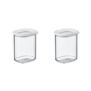 2x Mepal Modula Mini Food Storage Box w/ Lid 375ml/13oz - White