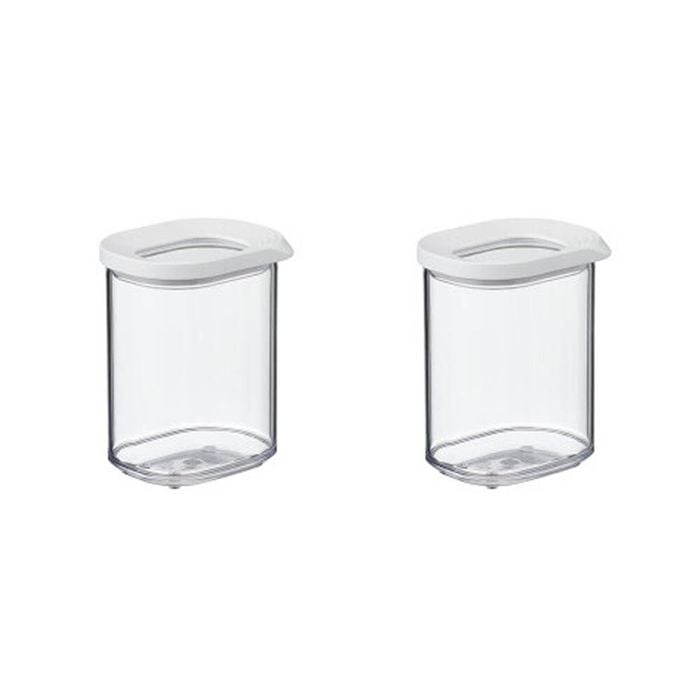 2x Mepal Modula Mini Food Storage Box w/ Lid 375ml/13oz - White