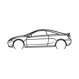 Ignite Laser Toyota Celica Silhouette Metal Wall Art Rustic Metal 47inch/120cm