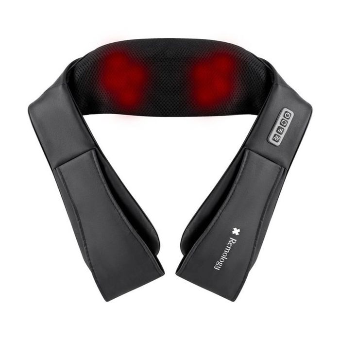 Remology Heated Shiatsu Hands Free Premium Wearable Neck Vibration Massager