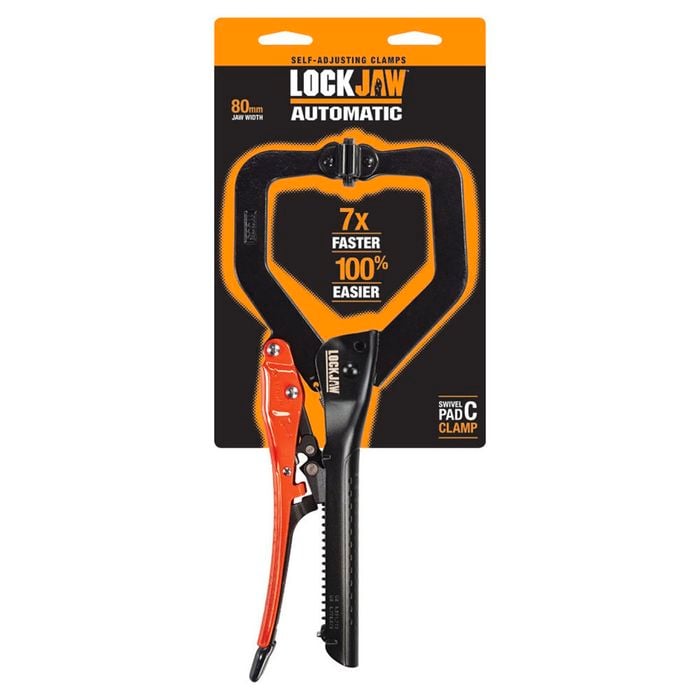 Lockjaw 330mm Chrome Vanadium Steel C-Clamp With Swivel Pad