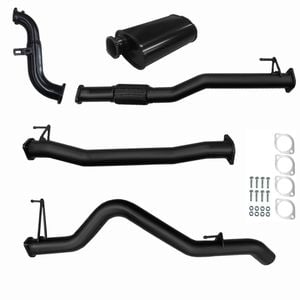 Ignite Exhausts Turbo Back For Holden Rg Colorado 2.8l 3" No Cat With Muffler Black Aluminised Steel