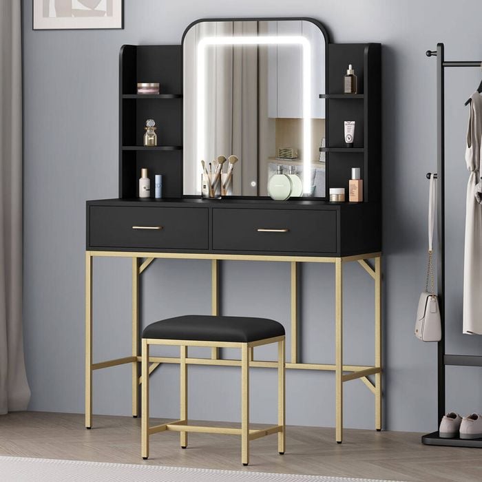 Alfordson Dressing Table Stool Set Led
