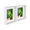 Nicola Spring 8" X 10" White 3d Deep Box Photo Frames - 5" X 7" Mount - Pack Of 2