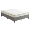 Zinus Double Dark Grey Fabric Bed Base & Mattress Set, Essential Bonnell Inner Spring