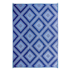 Fab Habitat 270x360cm Blue Diamond Pattern Foldable Waterproof Outdoor Folding Camping Mat