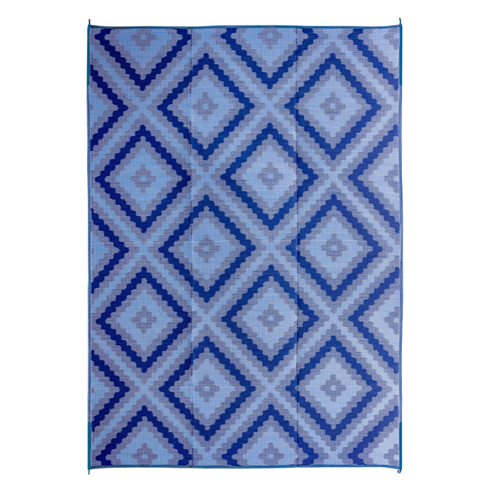 Fab Habitat 270x360cm Blue Diamond Pattern Foldable Waterproof Outdoor Folding Camping Mat