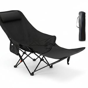 Adjustable Reclining Camping Chair Portable Foldable Chair With Carry Bag