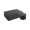 Argon Tableware 12pc Marble Placemats & Round Coasters Set - Black