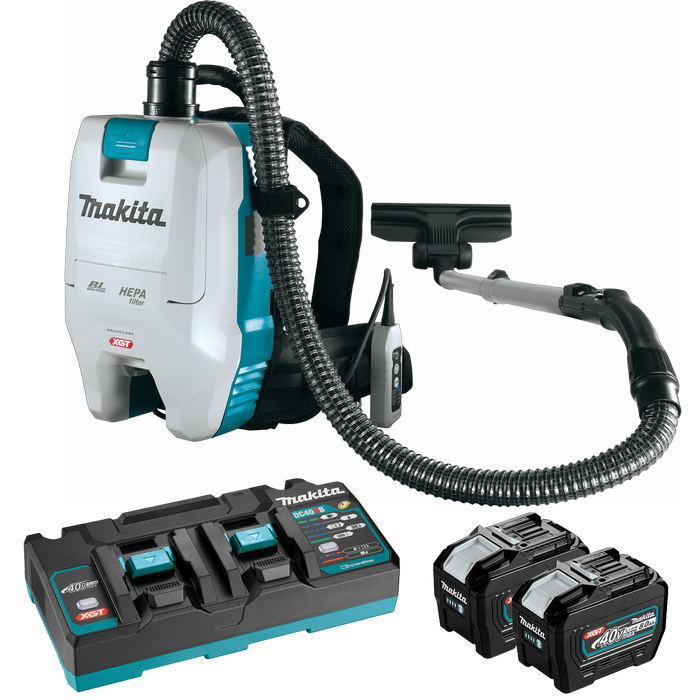 Makita 40V XGT BL Backpack Vacuum 2x8.0Ah Kit VC008GL203