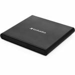 Verbatim DVD-Writer - External - 1 - DVD±R/±RW Support/24x CD Rewrite/8x DVD Rewrite - M-DISC Ready