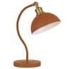 Telbix Brevik Modern Table Desk Lamp Light Metal Orange Satin
