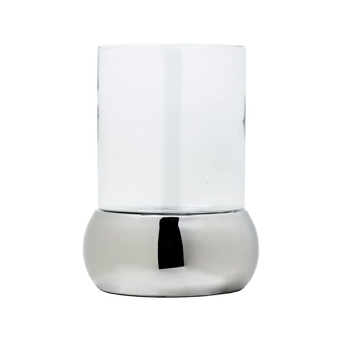Ssh Collection Carmichael Medium 29cm Tall Hurricane Lamp - Nickel