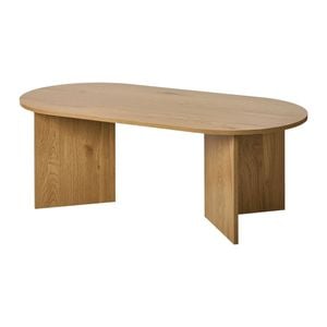 Oikiture Coffee Table Oval Natural