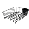 Seymours Large Black Wire Dish Rack With Utensil Holder