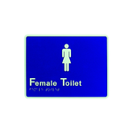 Lockwood Female Toilet Braille Signage