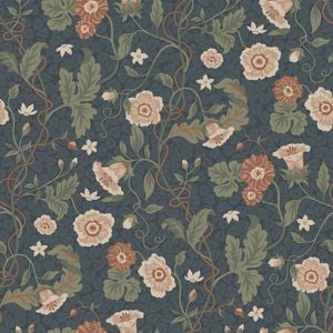 Wallpaper Trader Ulla Wallpaper Roll 10.05m X 53cm, Midnight Blue