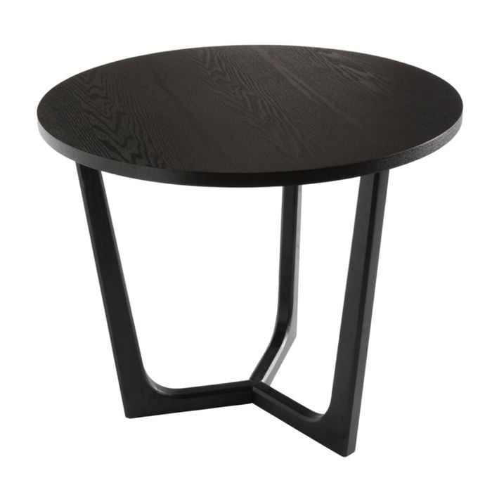 Sk Designer Living | Arlo Round Wood Side Table - Black