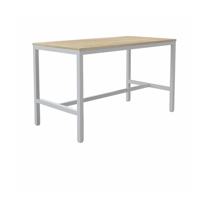 Olg Axis Bar Leaner White Frame New Oak Smooth Top L4200mm X W900mm