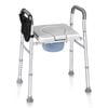 Altus Aluminium Bedside Commode  Raised Toilet Seat Padded Seat