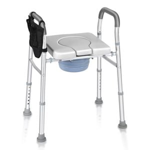 Altus Aluminium Bedside Commode  Raised Toilet Seat Padded Seat