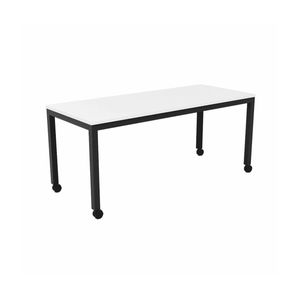 Olg Axis Mobile Table Black Frame White Top L2400mm X W1200mm