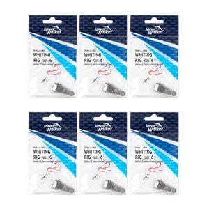 6x Jarvis Walker Tangle Free Whiting Rig Hooks Size 6