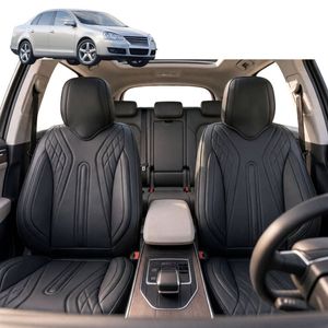 Australian Goose Front Seat Covers for VolksWagen Jetta 2006 - 2010 - PU Leather, Black (2pc)