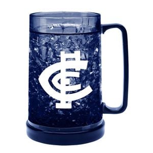 AFL Colour Freeze Mug - Carlton Blues - 500ML - Gel Freeze Drink Cup