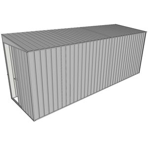 Build-a-Shed 1.5 x 5.2 x 2m Sliding Door Tunnel Shed Without Side Doors - Zinc
