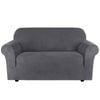 Smarcute 2 Seater Stretch Suede Soft Luxurious Fabric Sofa Cover Grey