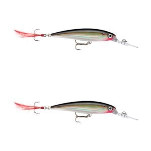 2x Rapala 10cm X Rap Deep Diving Jerkbait Fishing Lures - Silver