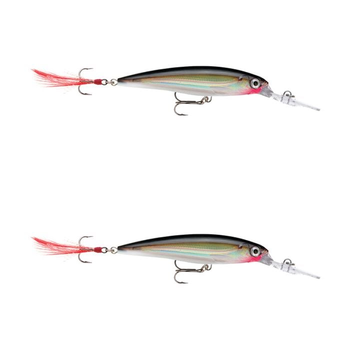 2x Rapala 10cm X Rap Deep Diving Jerkbait Fishing Lures - Silver