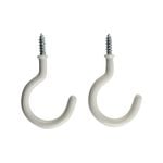 Everhang 28mm White PVC Cup Hook - 2 Pack