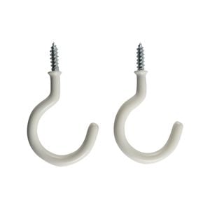 Everhang 28mm White PVC Cup Hook - 2 Pack