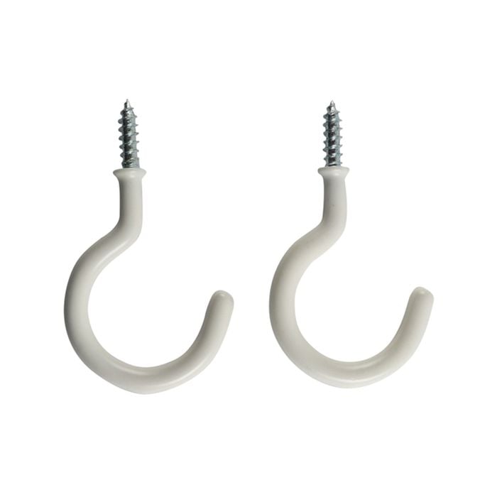 Everhang 28mm White PVC Cup Hook - 2 Pack