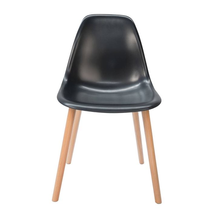 Sk Designer Living | Replica Eames Dsw Inspired Chair | Plastic & Natural - Black