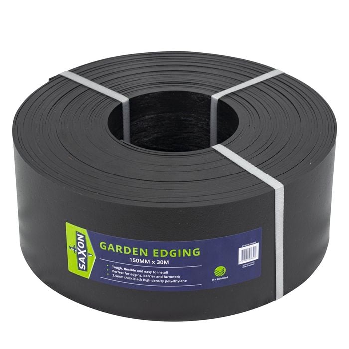 Saxon 150mm x 30m Black Garden Edge
