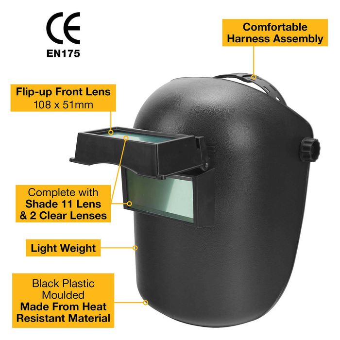 Bossweld Shade 11 Lift Front Welding Helmet