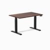 Desky Dual American Rustic Pine Softwood Sit Stand Desk 120x75cm Matte Black Frame Leg