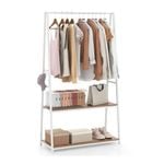Costway Clothes Rack Garment Coat Stand Natural 171cm