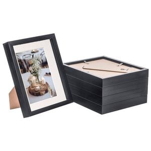 Nicola Spring 8" X 10" Black 3d Box Photo Frames - 5" X 7" Mount - Pack Of 5