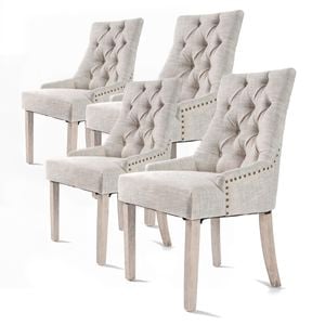 La Bella Set of 4 Cream Amour French Provincial Dining Chair