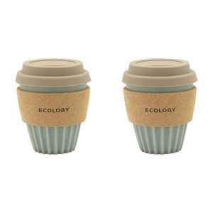 2pk Ecology Wander Coffee Tumbler Carry Cup 300ml Seagrass