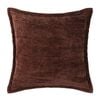 Astin Sinclair 45cm x 45cm Chocolate Brown Chenille Basket Weave Cushion