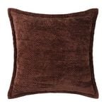 Astin Sinclair 45cm x 45cm Chocolate Brown Chenille Basket Weave Cushion