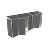Build-a-Shed 0.8 x 4.5 x 2.0m Skillion Double Plus Double Hinged Side Doors Shed - Grey