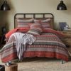 Quilted Queen/King Size Cotton Coverlet Bedspread Set Red