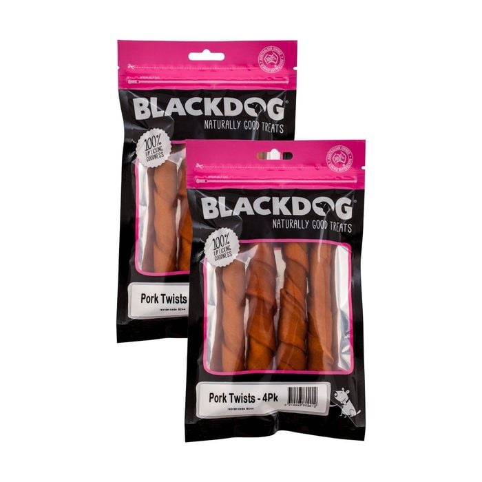 Blackdog Pork Twists - 4 Pack B244x2