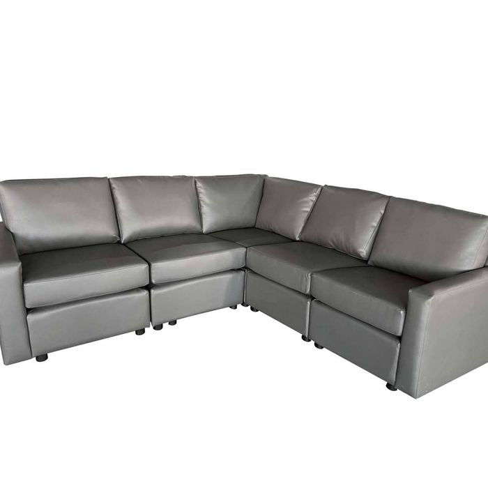 Sonya 5 Seater Modular Sofa PU - Grey